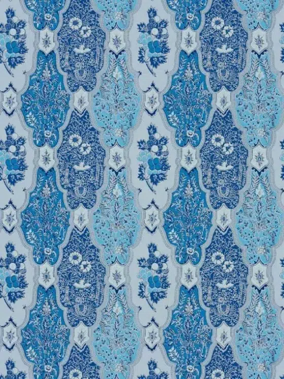 Обои - Le manach - 
BATIK RAISIN Bleu - LP105004