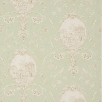 Обои - Braquenié - 
WALLPAPER LA FONTAINE Leaf Green - BP206004