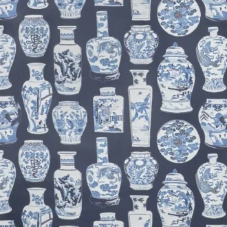 Обои - Pierre Frey - 
QINGHUA PETIT Indigo - FP045001