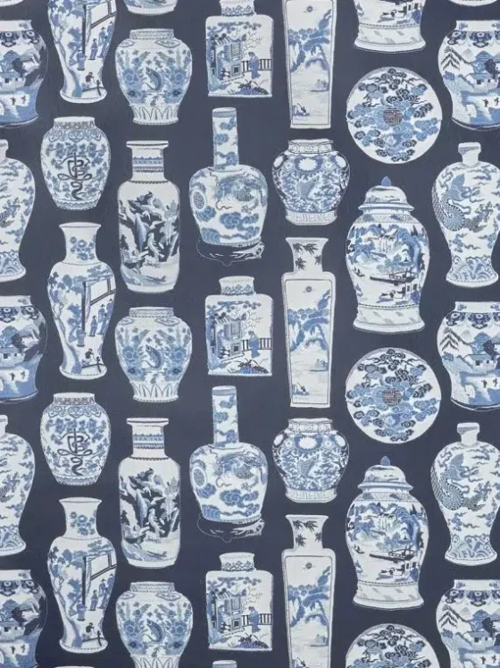 Обои - Pierre Frey - 
QINGHUA PETIT Indigo - FP045001