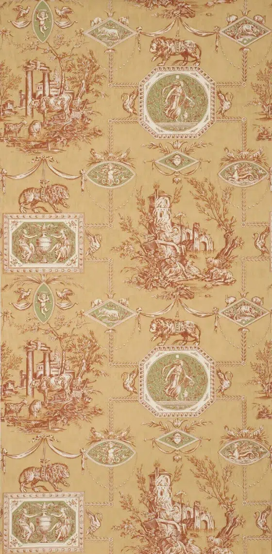 Обои — Braquenie — WALLPAPER LES MUSES ET LE LION Copper — BP207005