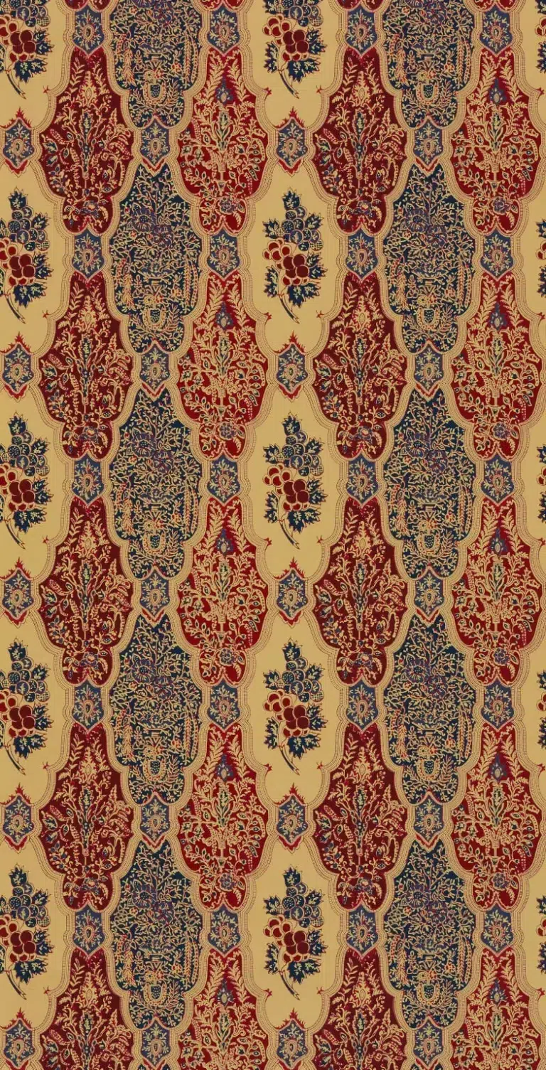 Обои — Le manach — BATIK RAISIN Rouge — LP105005