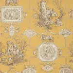 Обои — Braquenie — WALLPAPER LES MUSES ET LE LION Ochre — BP207004