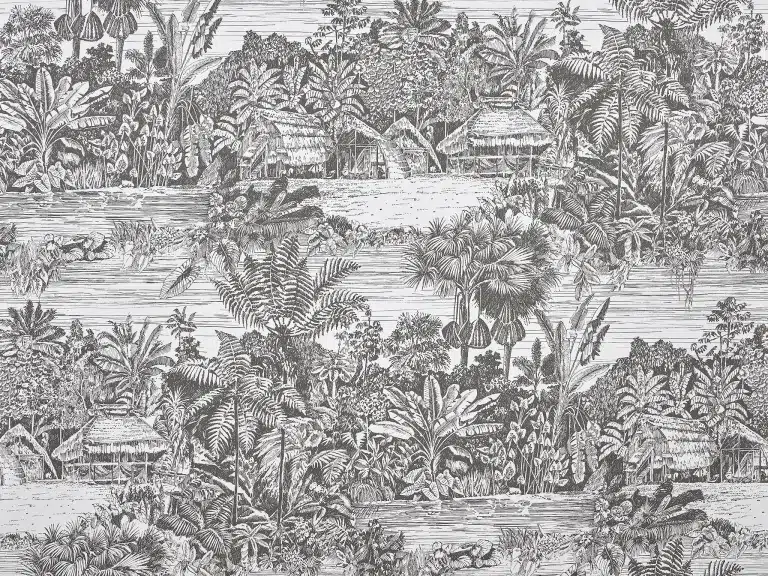 Обои — Pierre Frey — BELIZE Fusain — FP959002
