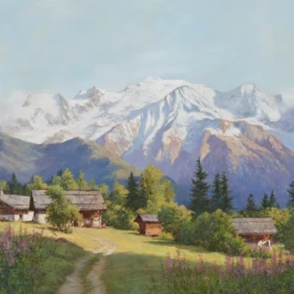 Обои - Pierre Frey - 
LA VALLEE DU MONT BLANC Ete - FP994001