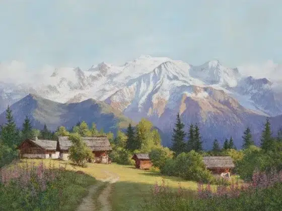 Обои - Pierre Frey - 
LA VALLEE DU MONT BLANC Ete - FP994001