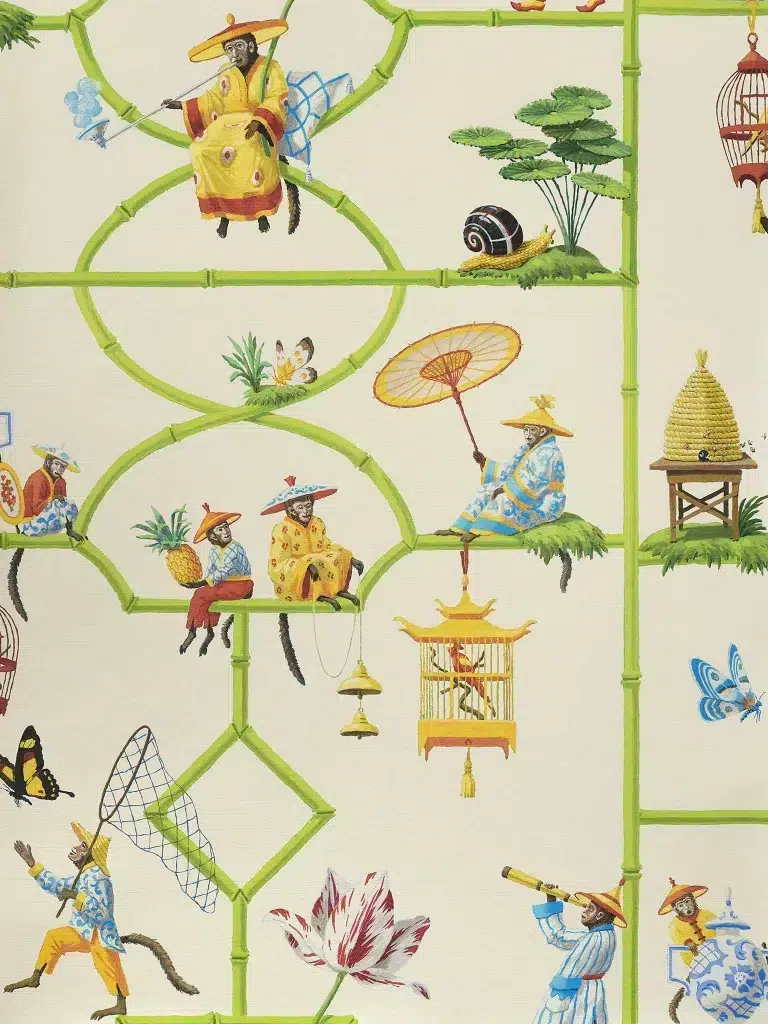 Обои — Pierre Frey — LES SINGES SAVANTS Beige — FP770001