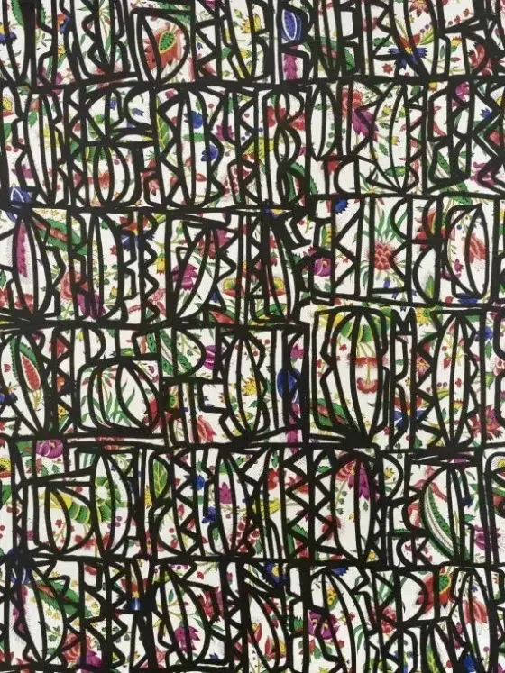 Обои - Pierre Frey - 
SYMBOLES LES COQUECIGRUES Multicolore - FP570001
