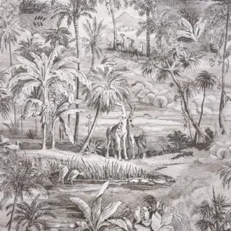 Обои - Pierre Frey - 
SAFARI Charbon - FP101002