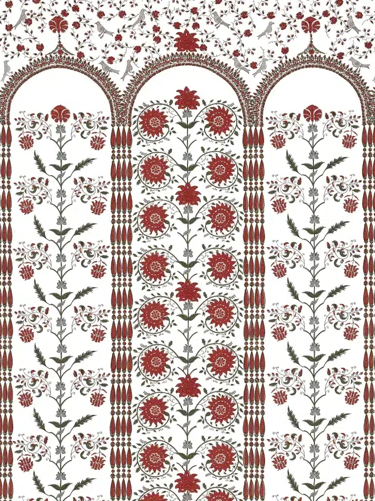 Обои — Braquenie — LES ARCADES-ALBERTINE Rouge — BP348001