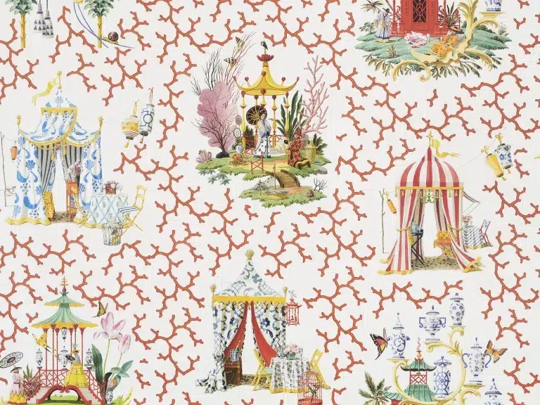Обои — Pierre Frey — LES FOLIES Corail — FP758001