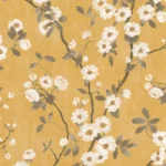 Обои - Casadeco - DELICACY - Delicacy spring flower - Jaune / noir (арт. 85392403)