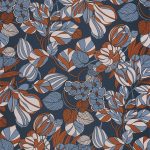 Обои Casadeco 1930 1930 tulipe Bleu / cuivre (арт. 85716414)