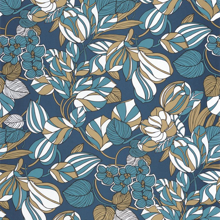Обои Casadeco 1930 1930 tulipe Bleu / or (арт. 85716306)