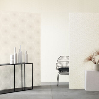 Обои - Casadeco - SO WHITE 4 - Helsinki eclat - Taupe / blanc (арт. 82040124)