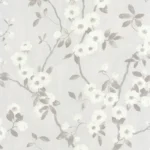 Обои - Casadeco - DELICACY - Delicacy spring flower - Blanc / gris (арт. 85399171)