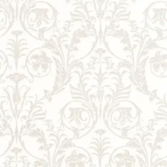 Обои - Casadeco - SO WHITE 4 - Montsegur trianon - Beige/blanc (арт. 86020126)