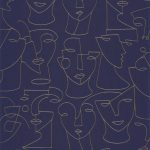 Обои — Casadeco — GALLERY — Portrait — Bleu / beige (арт. 86166415)