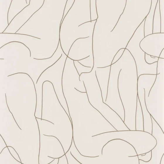 Обои - Casadeco - GALLERY - Academie - Beige / blanc (арт. 86101108)