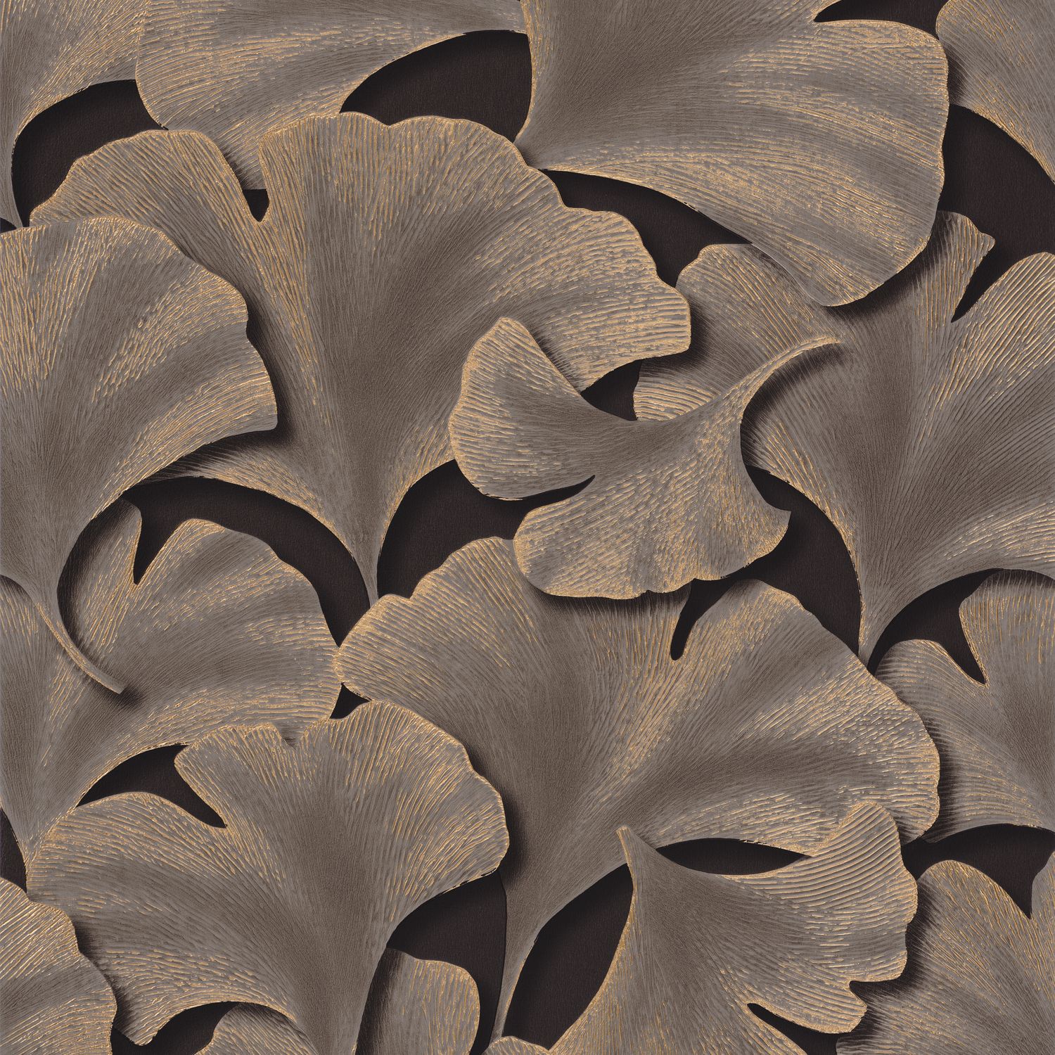 Обои Casadeco GINKGO Biloba Noir fusain (арт. 86249404)