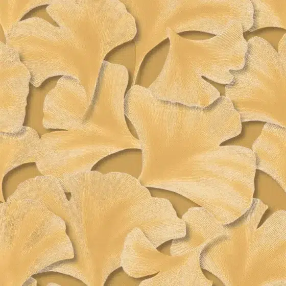 Обои - Casadeco - GINKGO - Biloba - Jaune mordore (арт. 86242322)