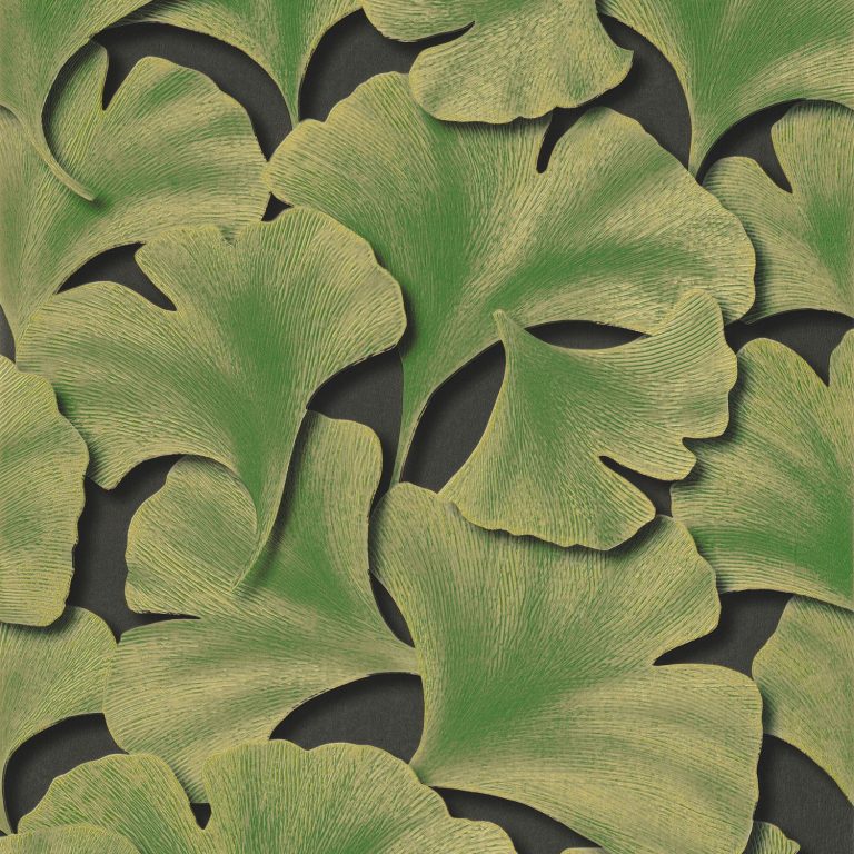 Обои Casadeco GINKGO Biloba Vert chlorophylle (арт. 86247431)