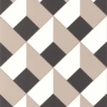 Обои - Casadeco - PERCEPTION - Losange - Beige/noir (арт. 86511510)