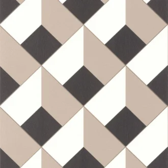 Обои - Casadeco - PERCEPTION - Losange - Beige/noir (арт. 86511510)