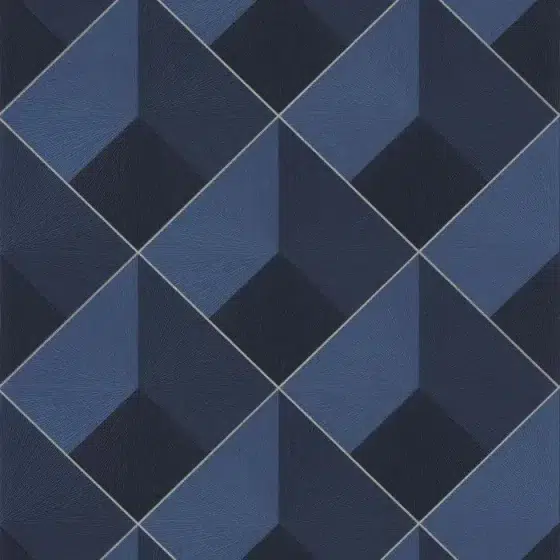 Обои - Casadeco - PERCEPTION - Losange - Bleu encre (арт. 86516529)