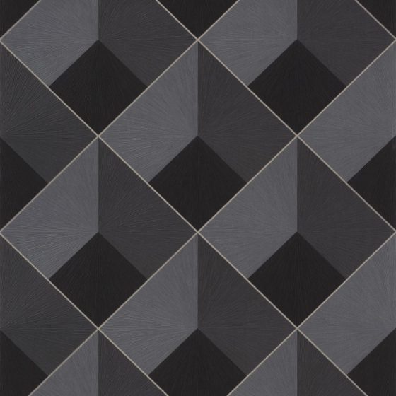 Обои - Casadeco - PERCEPTION - Losange - Noir graphite (арт. 86519530)