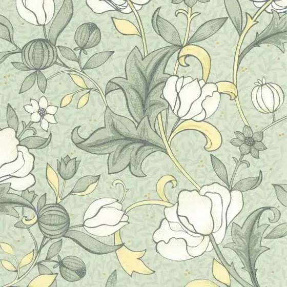 Обои - Casadeco - ARTS & CRAFTS - Isabella - Vert amande (арт. 86347328)