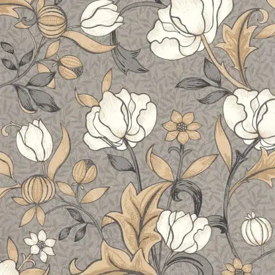 Обои - Casadeco - ARTS & CRAFTS - Isabella - Taupe fonce (арт. 86341424)