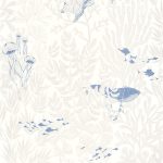 Обои — Casadeco — VOYAGE ONIRIQUE — Atlantide — Blanc / bleu outremer (арт. 87231654)