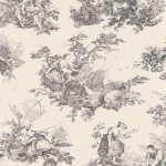 Обои — Casadeco — LES BELLES TOILES DE JOUY — Scene d’ete — Noir fusain (арт. 87919612)