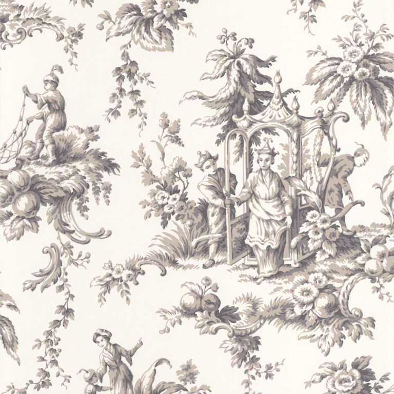 Обои Casadeco LES BELLES TOILES DE JOUY Palais de chine Noir fusain (арт. 87939516)