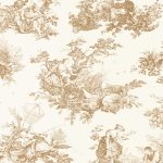 Обои — Casadeco — LES BELLES TOILES DE JOUY — Scene d’ete — Camel (арт. 87911318)