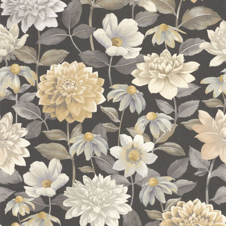 Обои Casadeco GARDENS Dahlia Noir fusain (арт. 87669622)