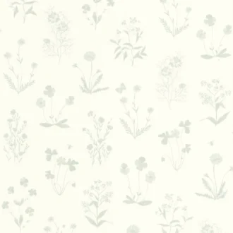 Обои - Casadeco - GARDENS - Herbier - Bleu grise (арт. 87626209)