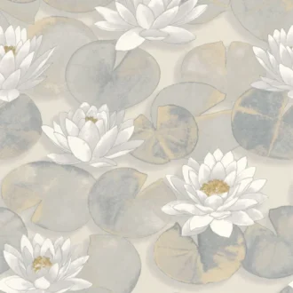 Обои - Casadeco - GARDENS - Nymphea - Beige lin (арт. 87631068)