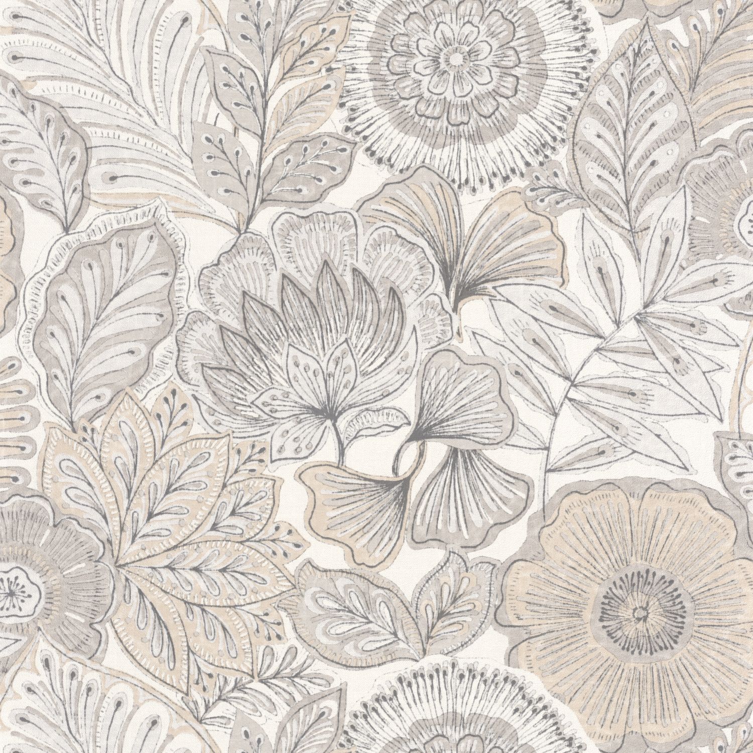Обои — Casadeco — BALI — Batik — Blanc coton (арт. 88150920)