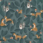 Обои — Casadeco — ONCE UPON A TIME — Woodland friends — Bleu encre (арт. 88276815)
