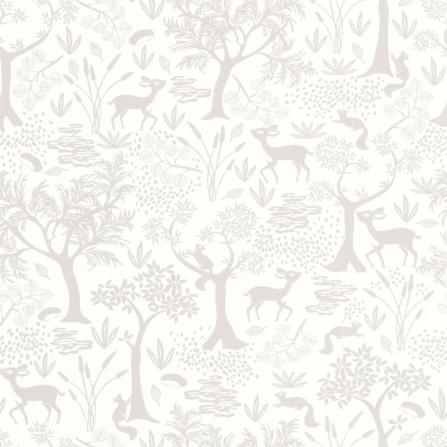 Обои — Casadeco — ONCE UPON A TIME — Poetic forest — Gris duvet (арт. 88269400)