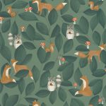 Обои — Casadeco — ONCE UPON A TIME — Woodland friends — Vert foret (арт. 88277946)