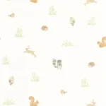 Обои - Casadeco - ONCE UPON A TIME - Companions of the forest - Vert amande (арт. 88257024)