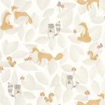 Обои — Casadeco — ONCE UPON A TIME — Woodland friends — Gris duvet (арт. 88279807)