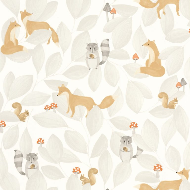 Обои Casadeco ONCE UPON A TIME Woodland friends Gris duvet (арт. 88279807)
