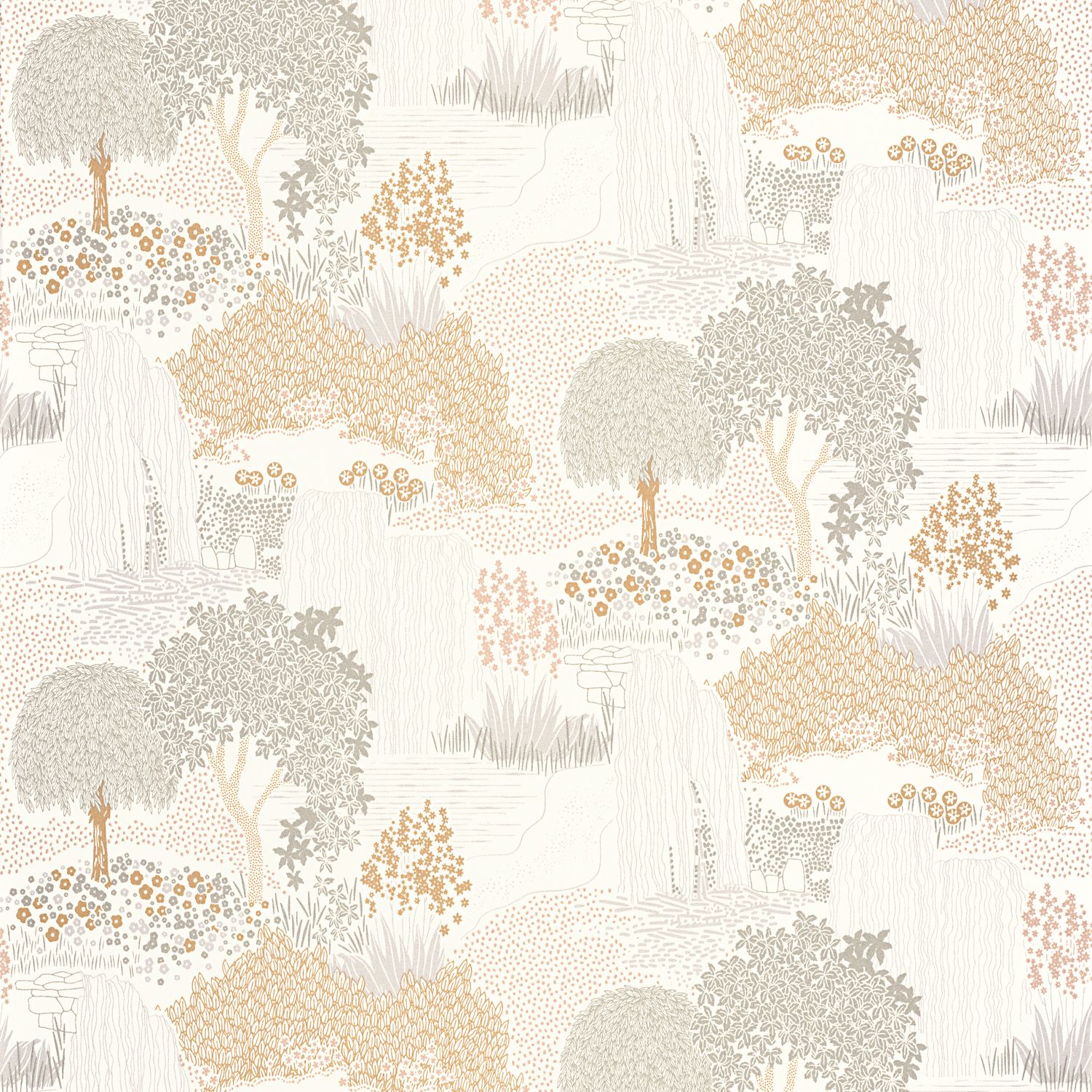 Обои Casadeco KYOTO Niwa Beige sable (арт. 88721788)