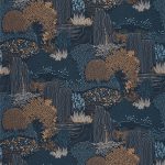 Обои Casadeco KYOTO Niwa Bleu encre (арт. 88726759)