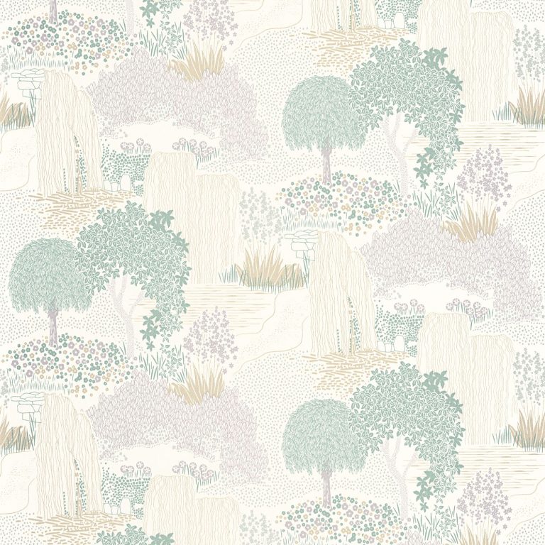 Обои Casadeco KYOTO Niwa Vert sauge (арт. 88727241)