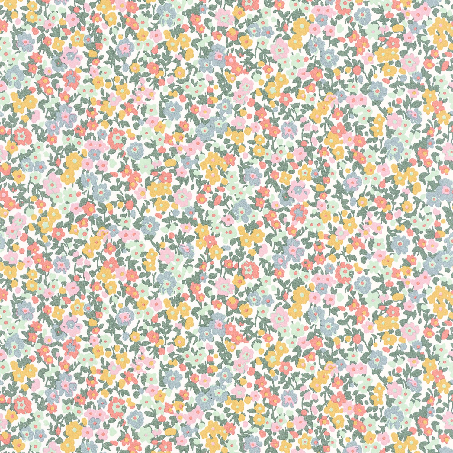 Обои — Casadeco — FLOWER MARKET — Pansy — Bleu / rose (арт. 89216212)